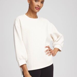 Zenergy® Jacquard Bubble-Sleeve Top